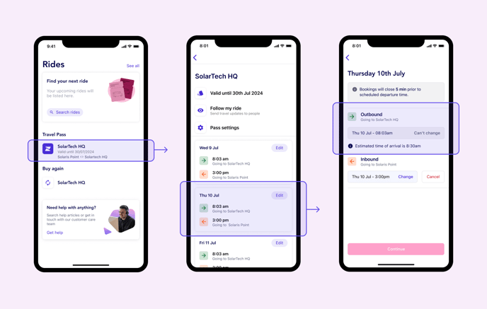 Manage booking - Cut-off time